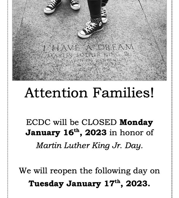 ECDC will be CLOSED Monday