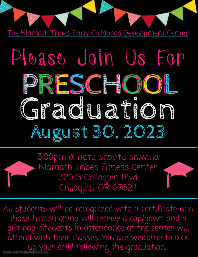 2023 Preschool Graduation flyer