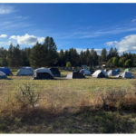 Firefighters of the Marsh Fire have set up camp and incident command on the Chiloquin Rodeo grounds. (Photo by Ken Smith/Klamath Tribes)