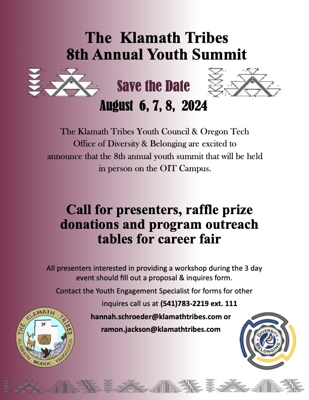 The Klamath Tribes 8th Annual Youth Summit