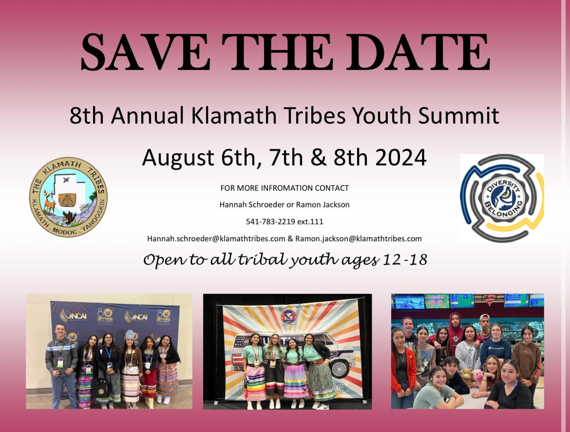 Flyer for 8th Annual Klamath Tribes Youth Summit