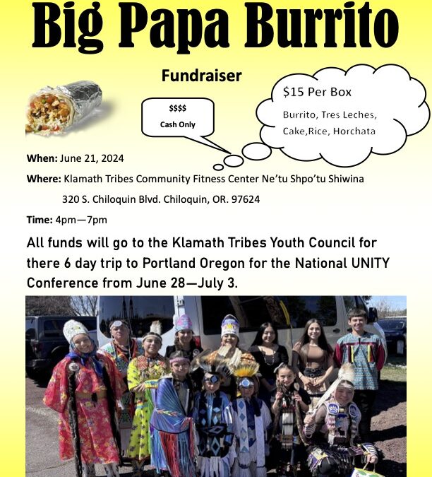 The Klamath Tribes Youth Council Burrito Fundraiser